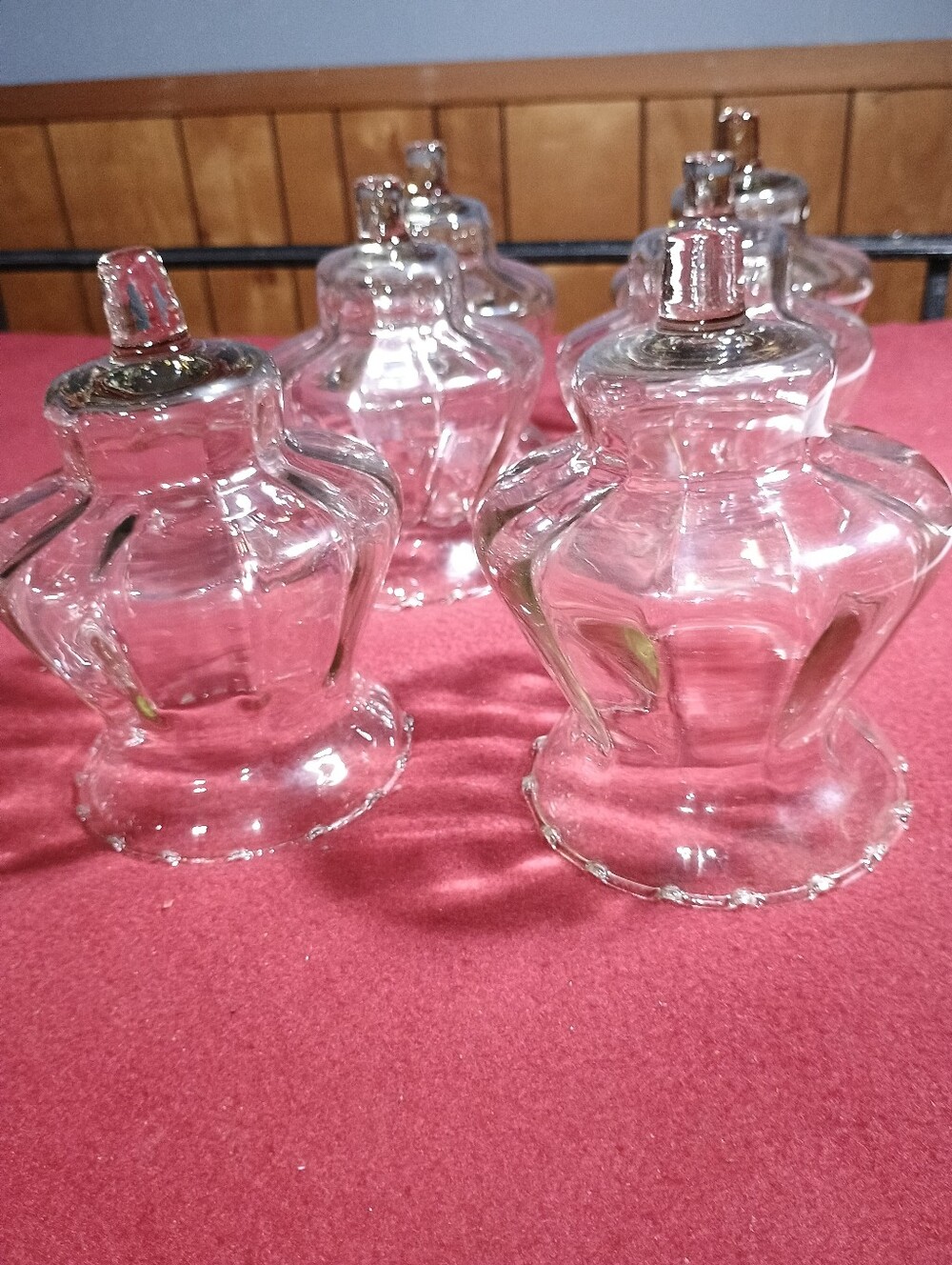 Set of 6 Vintage Homco Country Shade Candle Holder, Pegs, Votive Globe 5 inches - Picture 2 of 8